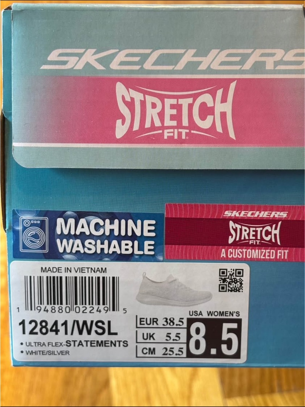 Skechers Women's All-White Knit Slip-On Sneaker - Picture 4 of 5